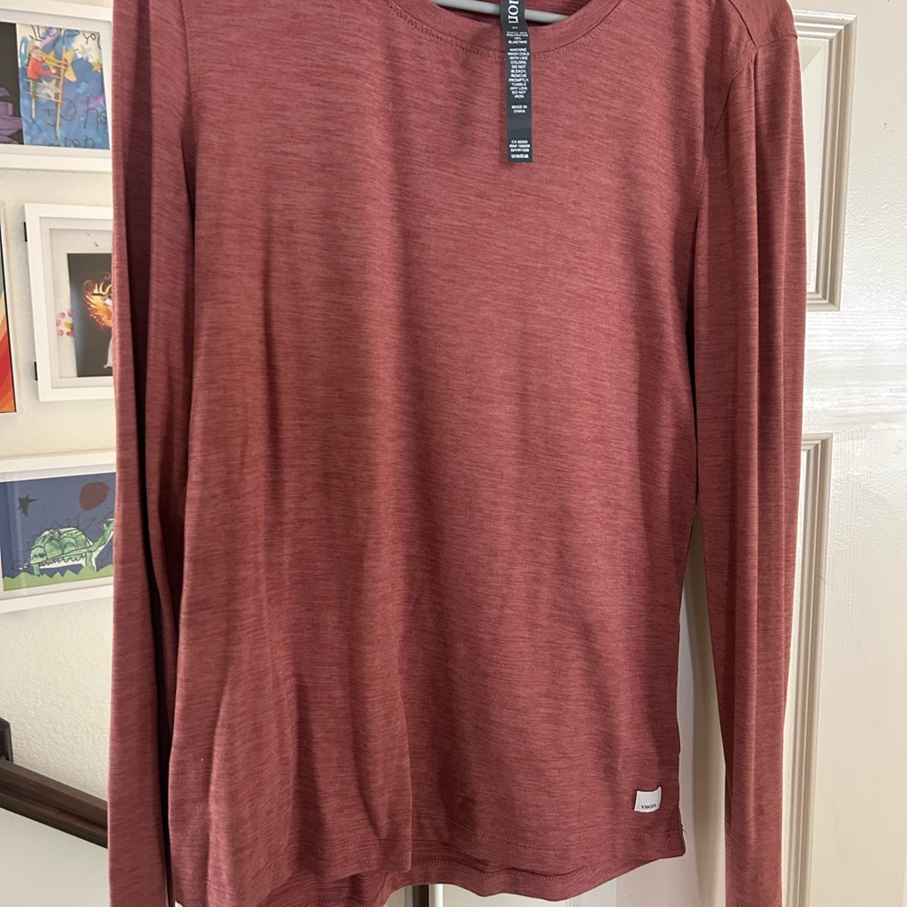 Vuori Brick Red Long Sleeve Shirt